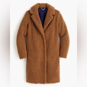 J Crew Brown Teddy Coat